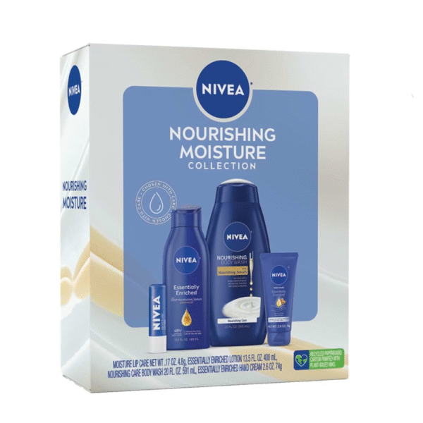 NIVEA Skin Care Set For Her, Nourishing Body Wash, Moisturizing Body Lotion