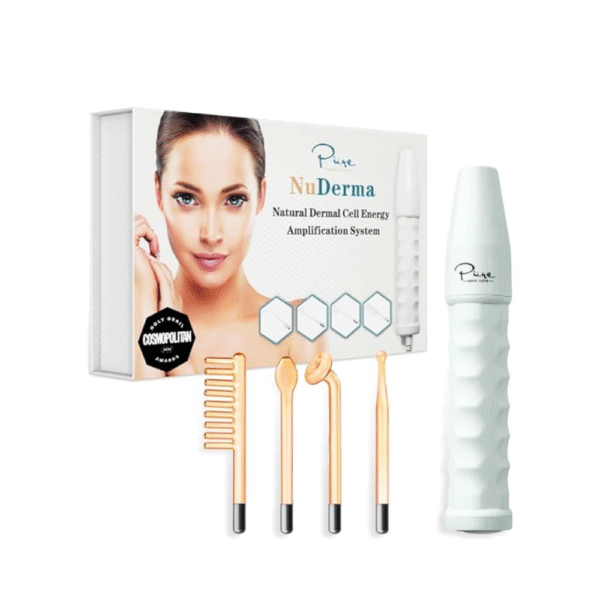 NuDerma Portable Handheld Skin Therapy Wand Machine w/Neon – Anti-Aging - Skin Tightening