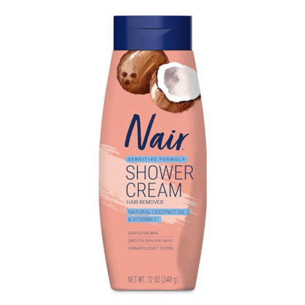 NAIR Sensitive Shower Cream Hair Remover with Natural Coconut Oil and Vitamin E