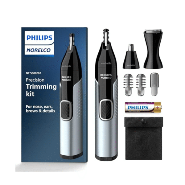 Philips Norelco Nose Trimmer 5000 for Nose, Ears, Eyebrows Trimming Kit