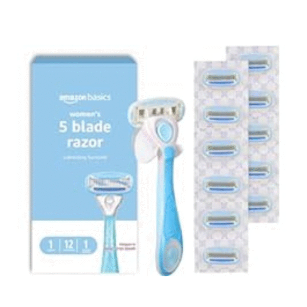 Amazon Basics 5-Blade Razor for Women, Handle