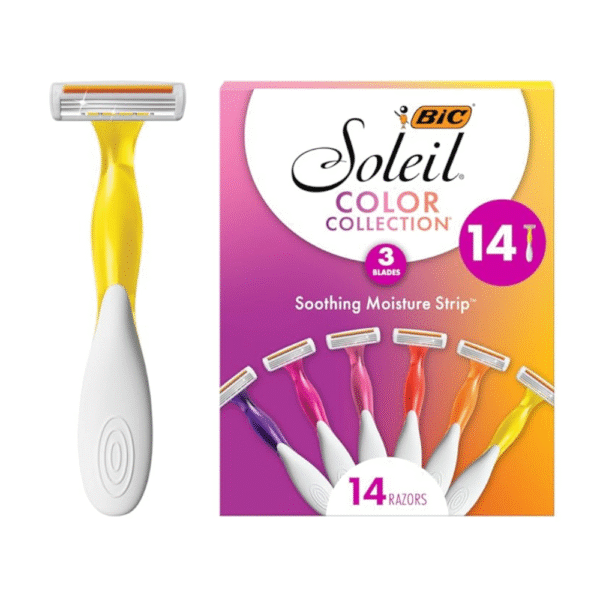 BIC Soleil Smooth Colors Women's Disposable Razors With Aloe Vera and vitamin E